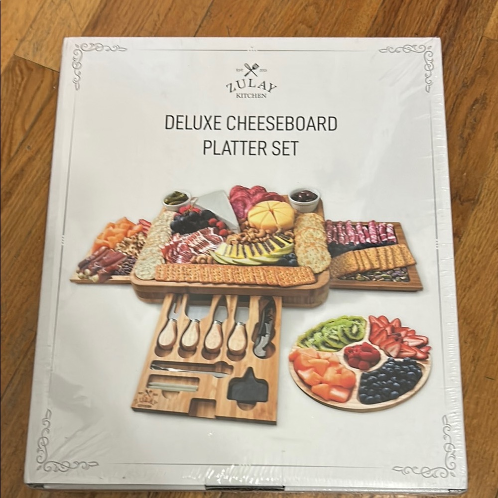Deluxe charcuterie, cheeseboard Platter Set - Brown